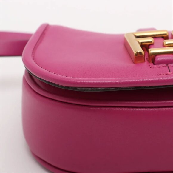 Fendi C'mon Nano Leather Shoulder bag Pink 7AS219 - Picture 9 of 9